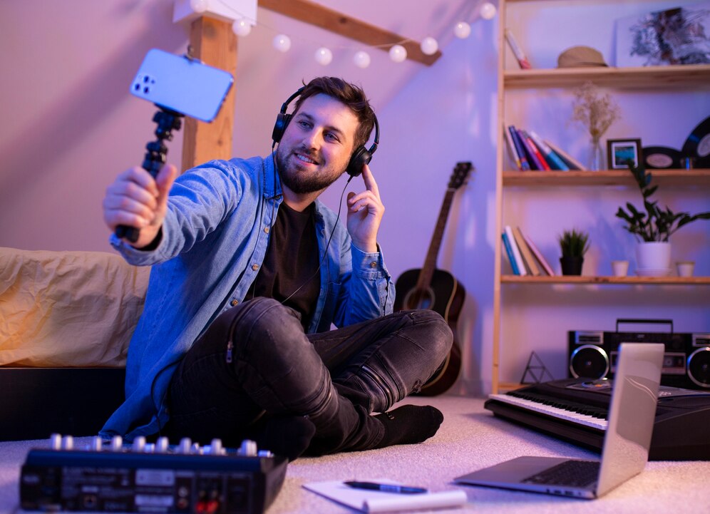 full-shot-man-recording-himself_23-2149849408